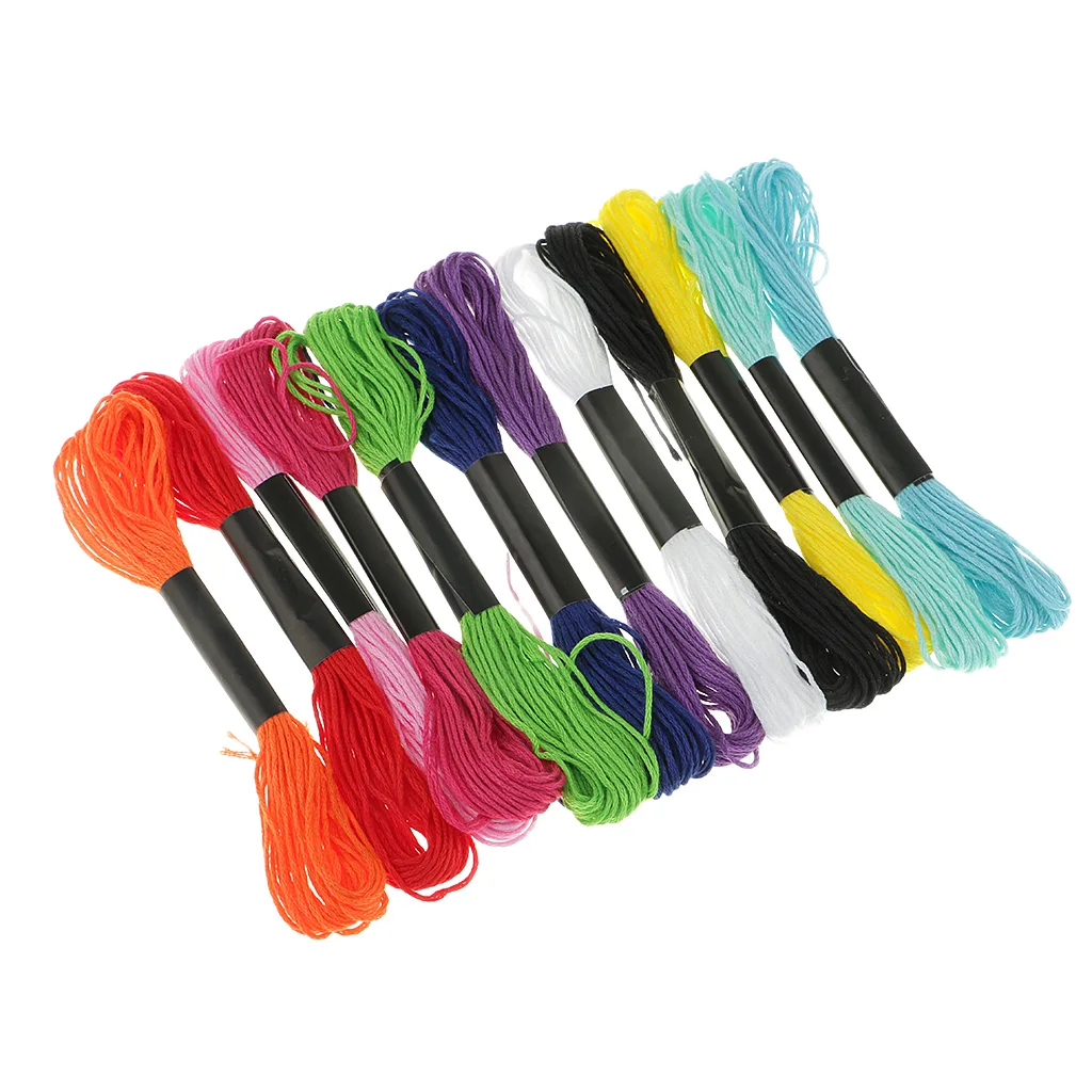 12 Pieces Colorful Embroidery Cross Stitch Threads for Friendship Bracelets String 12 Pieces Colorful Embroidery Cross Stitch Threads for Friendship Bracelets String