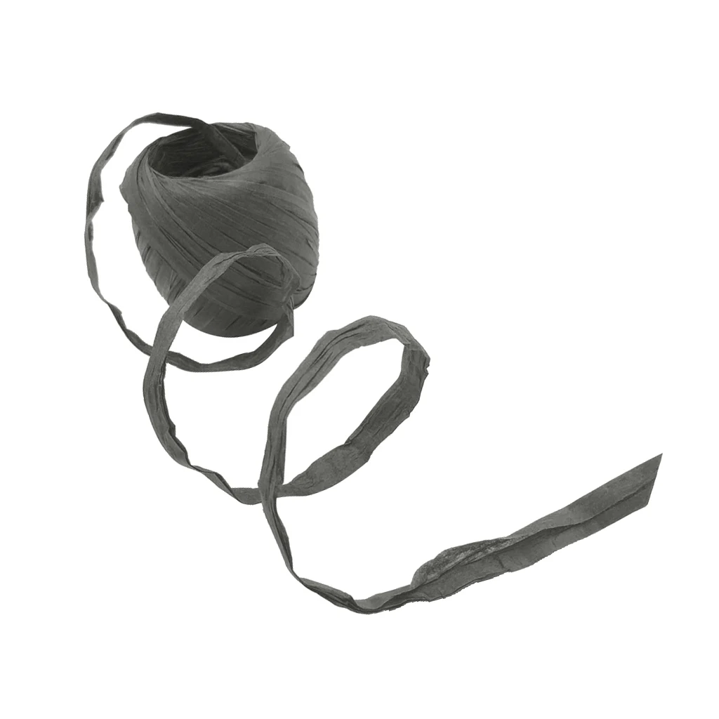 Hot sale 2018 20m/Roll Raffia Paper Ribbon Gift Package String Scrapbooking gray 