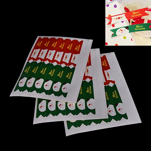 36 шт./компл. для новогодней вечеринки выпечки посылка бумажные бирки этикетки Рождественский подарок Merry christmas Санта Клаус Снеговик печать Стикеры