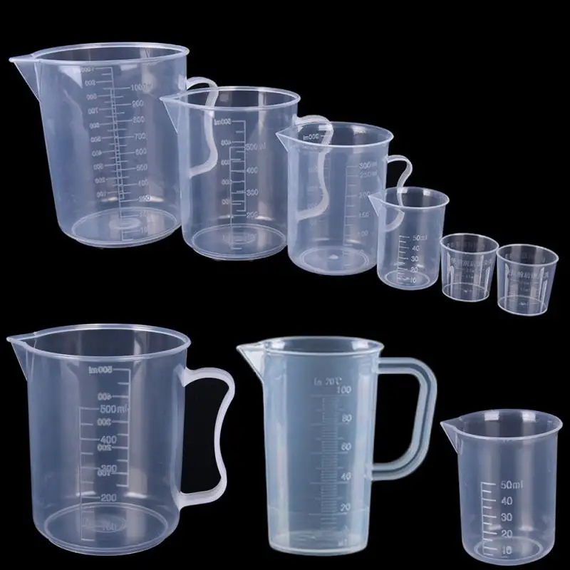 

20/30/50/300/500/1000ML Plastic Measuring Cup Jug Pour Spout Surface Kitchen Tool Supplies