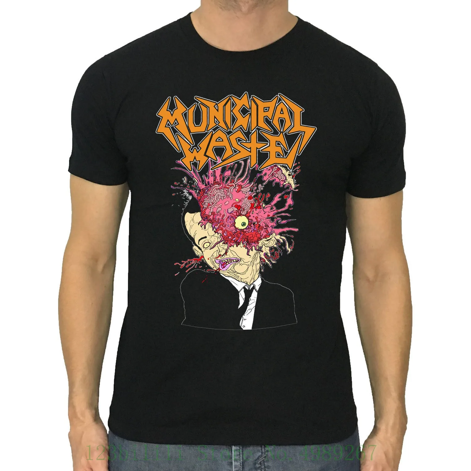 

Municipal Waste T Shirt Trash Metal Band Rock Cotton Black Size S To 2xl O-neck Sunlight Men T-shirt