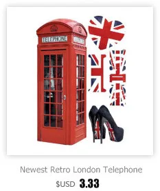 Новейшая Настенная Наклейка в стиле ретро-лондонской телефонной будки, яркий стиль GB, украшение для дома, для гостиной, бара, настенная наклейка, фреска, искусство, 50*70 см