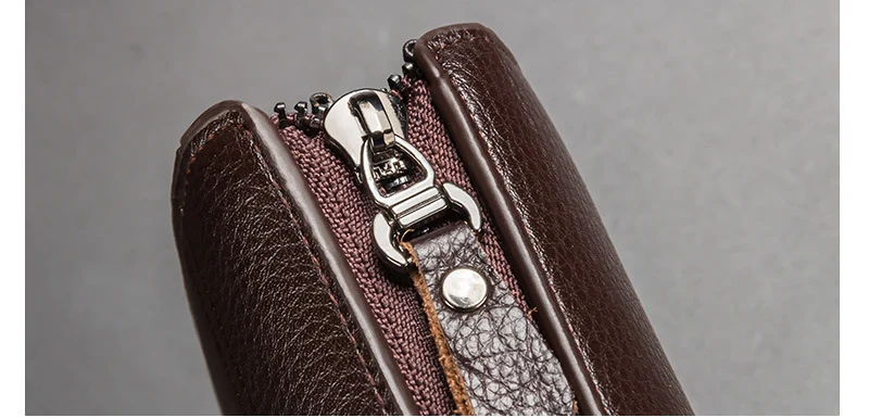 Baellerry Men Clutch Bag With Card Holder Fashion Long Zipper Men Wallets Coin Pocket Casual Business Male Clutch Phone Purse