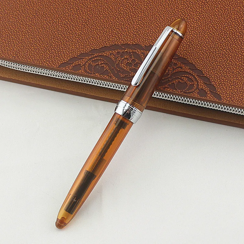 Jinhao 992 пластиковая перьевая ручка офисная Роскошная чернильная перьевая ручка для калиграфии ручка прозрачная оболочка студенческие перьевые ручки