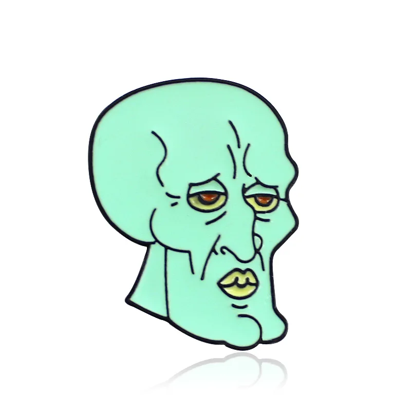 

Squidward Tentacles Pins Brooches Badges Hard enamel pins Fashion Accessory for Jackets Backpack Hat Men women jewelry Gift kids