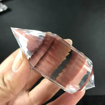 

Free shipping!WY Handcarved 2.9''24Faces Clear Melting Pranic Crystal Polyhedron Healing Point for home decoration for gifts