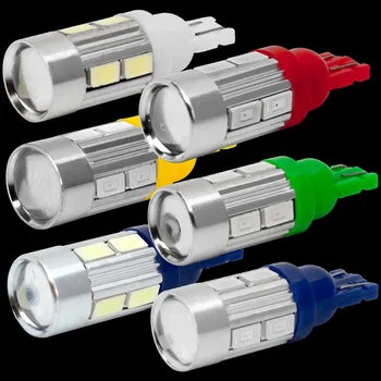 

T10 194 192 921 Super Bright 10 SMD 5630 5730 LED Auto Parking Light W5W WY5W 501 Car Reading Lamp Wedge Tail Side Bulb DC12V