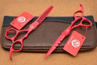 Purple Dragon 5.5'' Hairdressing Scissors Japan 440C Barber Cutting Scissors Thinning Shears Hair Scissors Dropshipping Z1010 5