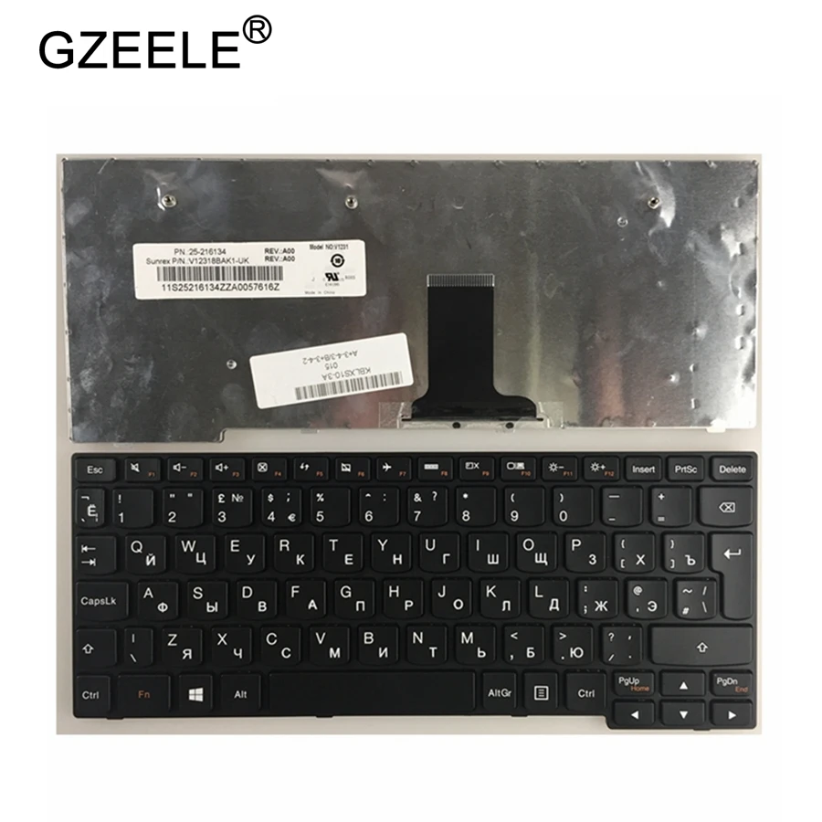 

GZEELE russian laptop keyboard for LENOVO IdeaPad S110 T1A1-RU S100 S10-3 M13 MA3 S10-3S MP-09J63SU-686 RU layout black keyboard