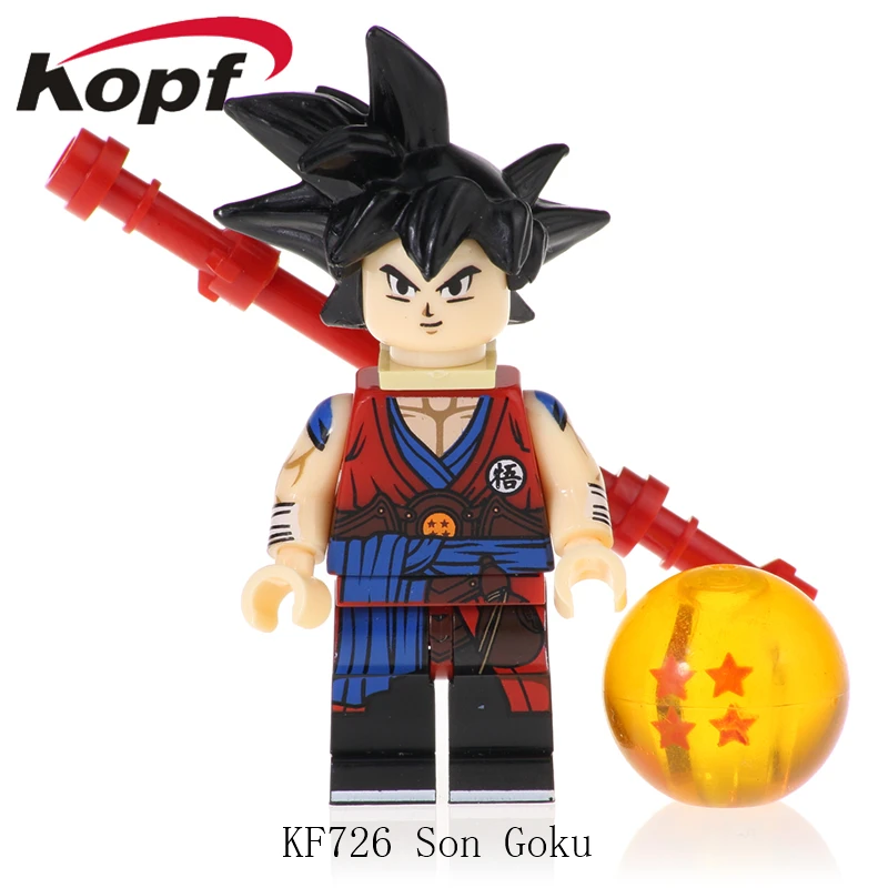 50 шт. Dragon Ball Z строительные блоки сон Гохан Вегета Сон Гоку Gogeta фигурки обучающие игрушки для детей KF729