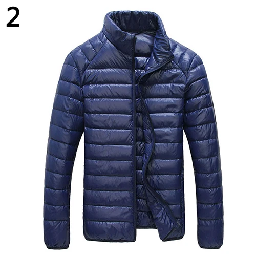 Сверхлегкий для мужчин парка модная зимняя куртка повседневное пальто подпушка мужская верхняя одежда теплая ветрозащитная