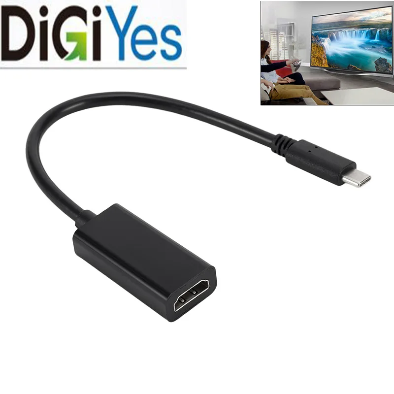 

16 CM USB3.1 TypeC to HDMI Cable Support Devices for Samsung Galaxy S8 / S8+ Plus / Macbook / Huawei Mate10 P2(Pro)