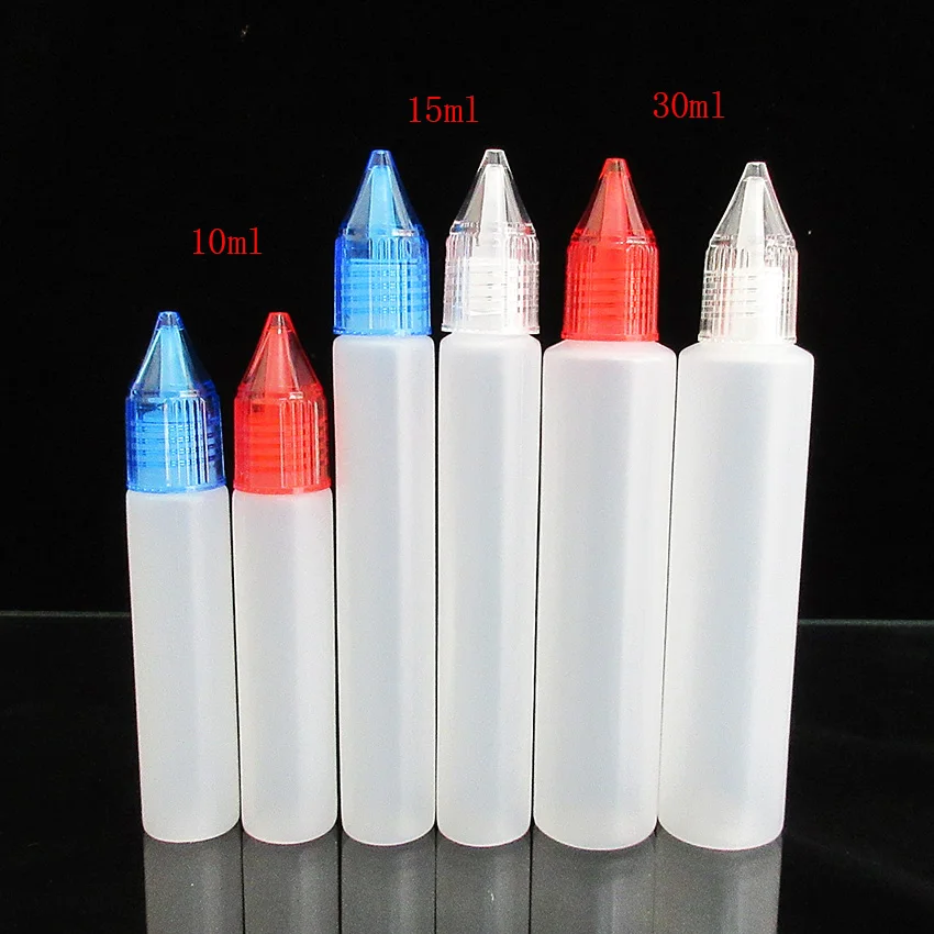 

10pcs PE Squeeze Dropper Bottle 10ML 15ML 30ML Pen shape Unicorn E Liquid Bottle,Screw cap,E Juice Bottle