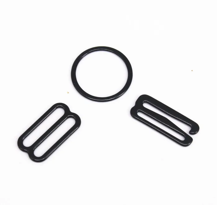 Buy 100set 19mm Metal Black Lingerie Hardware Hooks