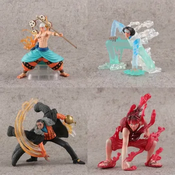 

Anime Luffy Kuzan Sir Crocodile Enel Nirvana Ver. PVC Figures Collectible Model Toys 4pcs/set 13cm NN0
