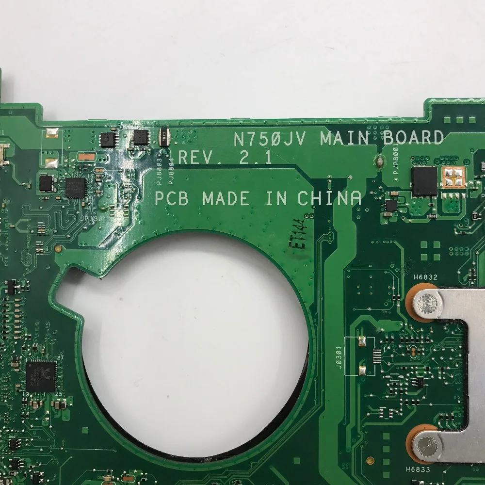  KEFU N750JV For ASUS N750JV N750JK motherboard I7-4700HQ CPU GTX750 Laptop motherboard REV2.0/2.1 m
