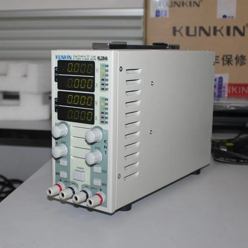 KL284A двухканальный DC электронный измеритель нагрузки светодиодный драйвер тест мощности er тест батареи 400 Вт/80 в/40A