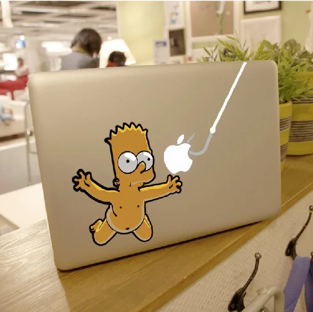 homer simpson apple laptop sticker homer simpson apple laptop sticker