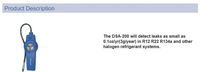 DSA-200 галогенный фреон CFC HFC Хладагент детектор утечки газа
