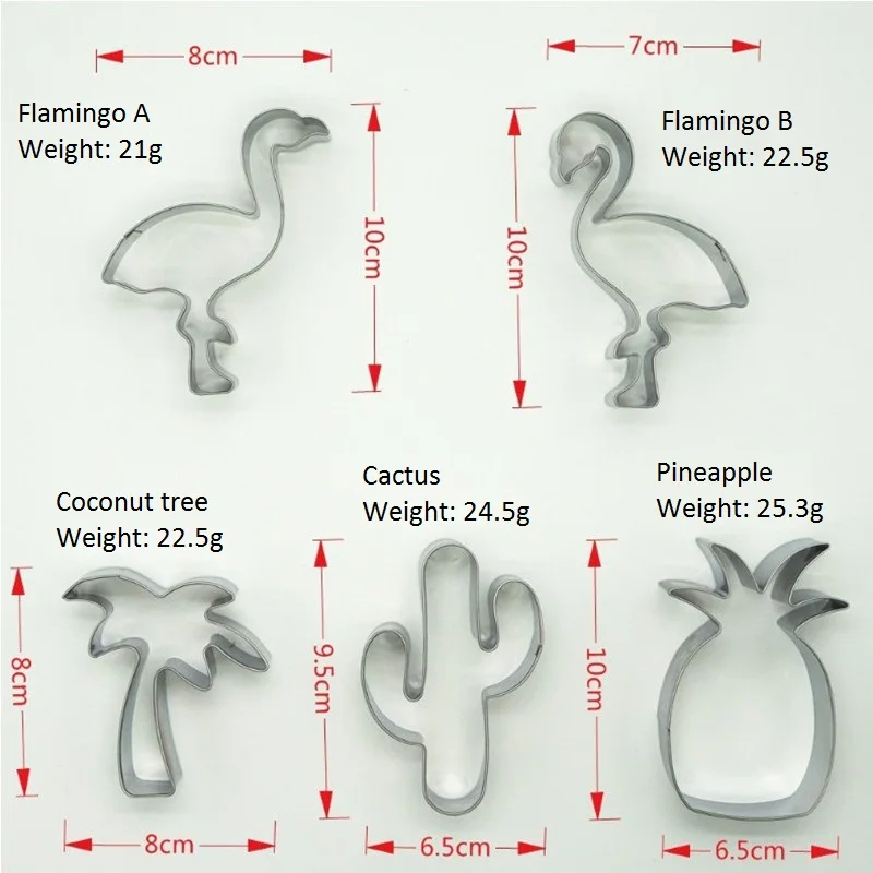 Нержавеющая сталь помадка форма для печенья Фламинго колючая груша ананас Единорог облако формочка для печенья кухонный инструмент