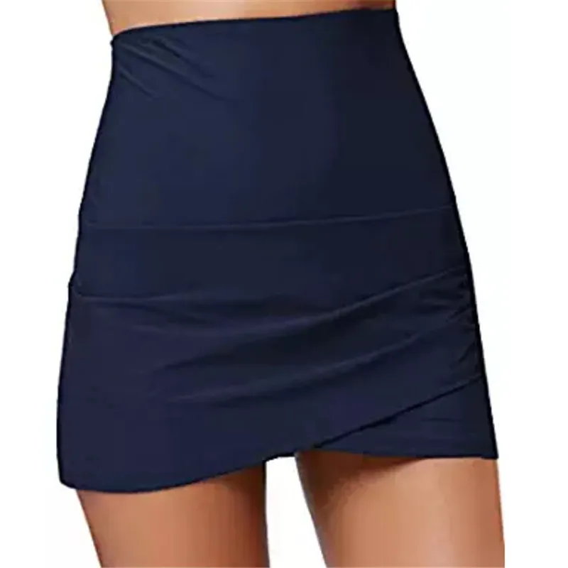 Женская мини юбка Пляжная Купальник для коррекции фигуры - Цвет: Темно-синий