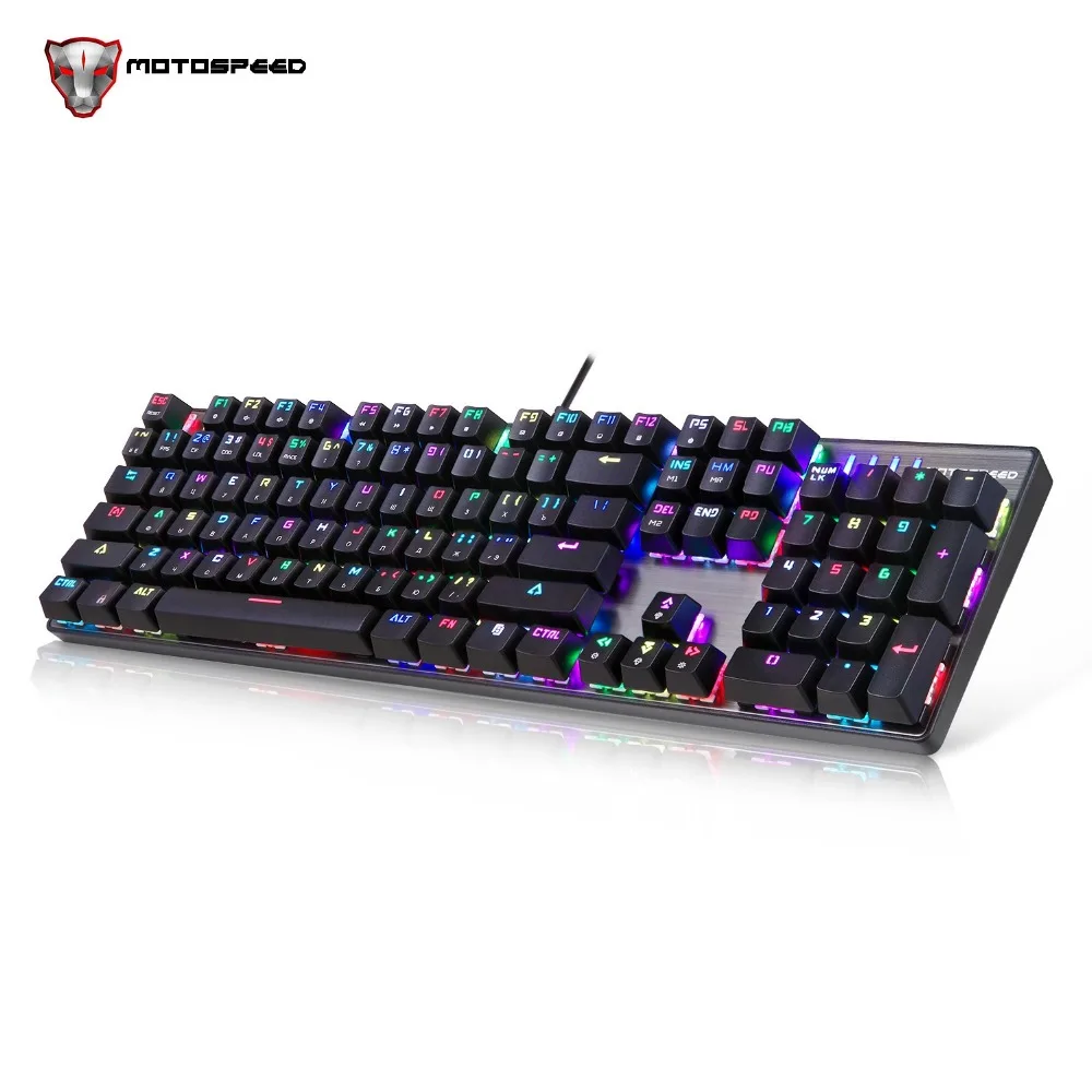 bilder für Original Motospeed Inflictor CK104 Gaming Tastatur 104 Keys USB Verdrahtete Aluminiumlegierung Mechanische Tastatur Für Laptop Desktop bilder für Original Motospeed Inflictor CK104 Gaming Tastatur 104 Keys USB Verdrahtete Aluminiumlegierung Mechanische Tastatur Für Laptop Desktop