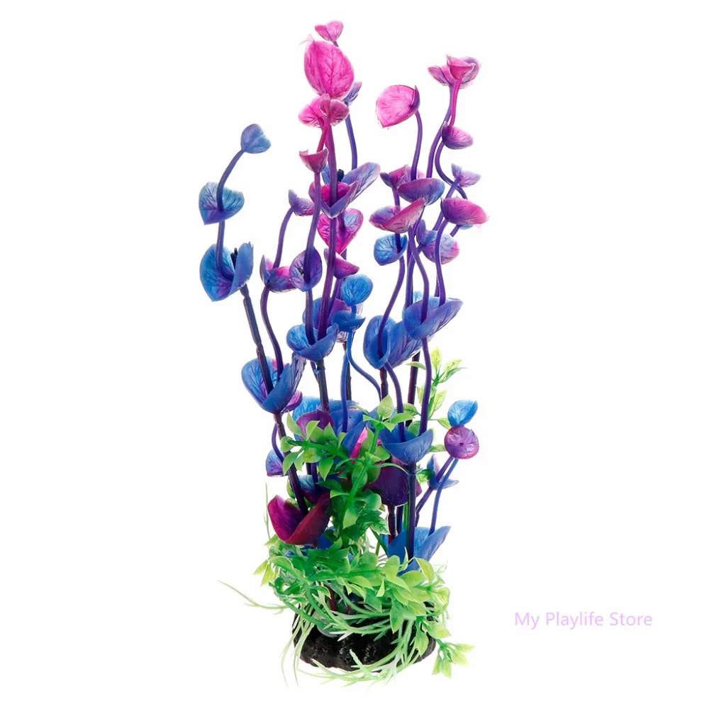 

Stunning Purple Artificial Plastic Plants Grass Fish Tank Water Plant Aquarium Decor C42