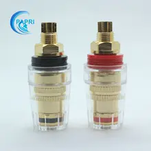 50PCS Pure Brass Gilded 5mm cable 5 way binding post short thread terminals For speaker CD