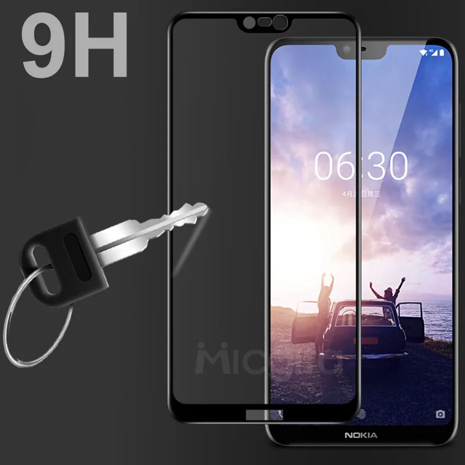 Закаленное стекло для Nokia 6 8 2 3 5 2.1 6.1 3.1 Plus Защитное экрана 5.3 X6 5.1|Защитные стёкла и