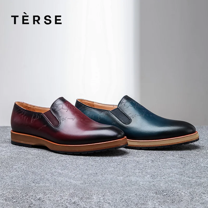 TERSE/Лидер продаж; повседневная обувь ручной работы для мужчин; итальянская обувь из натуральной воловьей кожи; дышащие мягкие удобные лоферы; 1559-5