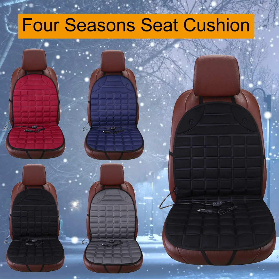 Dewtreetali Electric Heated car seat Cushion Winter Car seat Pad Car