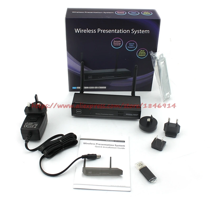 WGA-310 WPS беспроводной VGA/HDMI шлюз для проекторов HD видеопередатчик проектор
