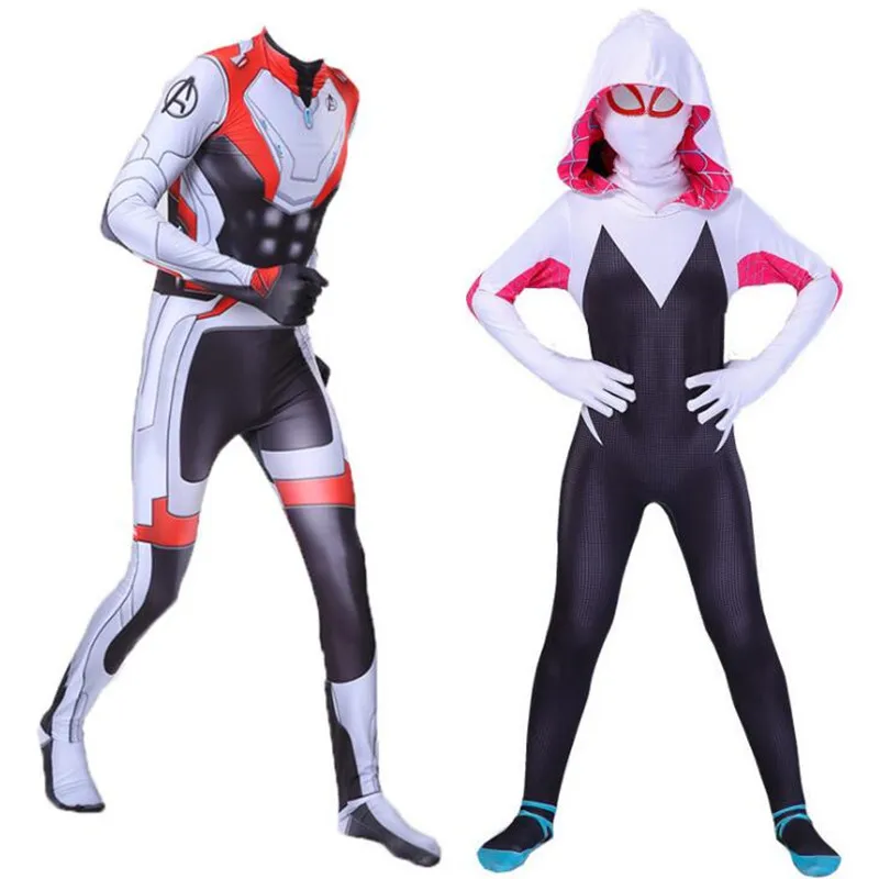 

Adult Kids Spiderman Quantum Suit Zentai Bodysuit Cosplay Costume Jumpsuit Rompers