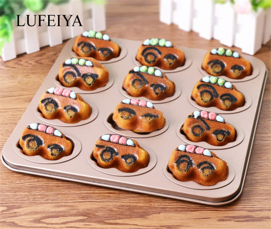 

Car Bread Mould 12 Cup Non-stick Muffin Pan Baking Pan Cake Mold Baking Tray