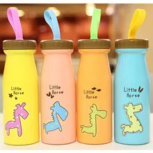 1 unids botellas de Agua botellas de Agua de Dibujos Animados Niño Acero Inoxidable Creativo Personalizado botellas De Jugo y Agua para el Cabrito B5 Portátil