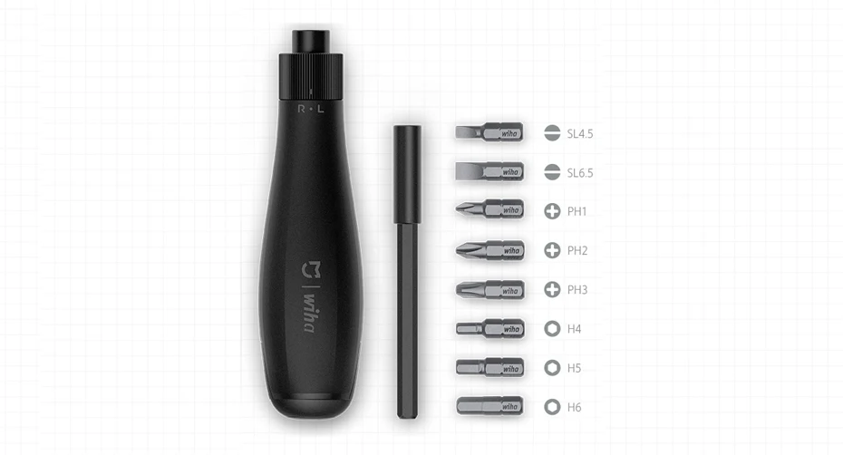 Original Xiaomi Mijia Wiha Ratchet Screwdriver 8 in 1 Precision  Magnetic Bits Repair Tools Screw Driver Smart Home Kit For Men (10)