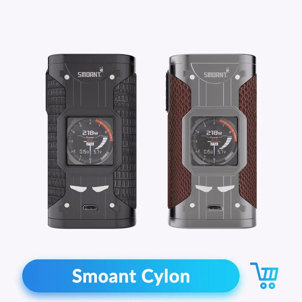 Оригинальный Smoant Cylon 18650 Вт TC поле Mod работает на 510 батарея Vape для 218 нитки электронная сигарета комплект испаритель