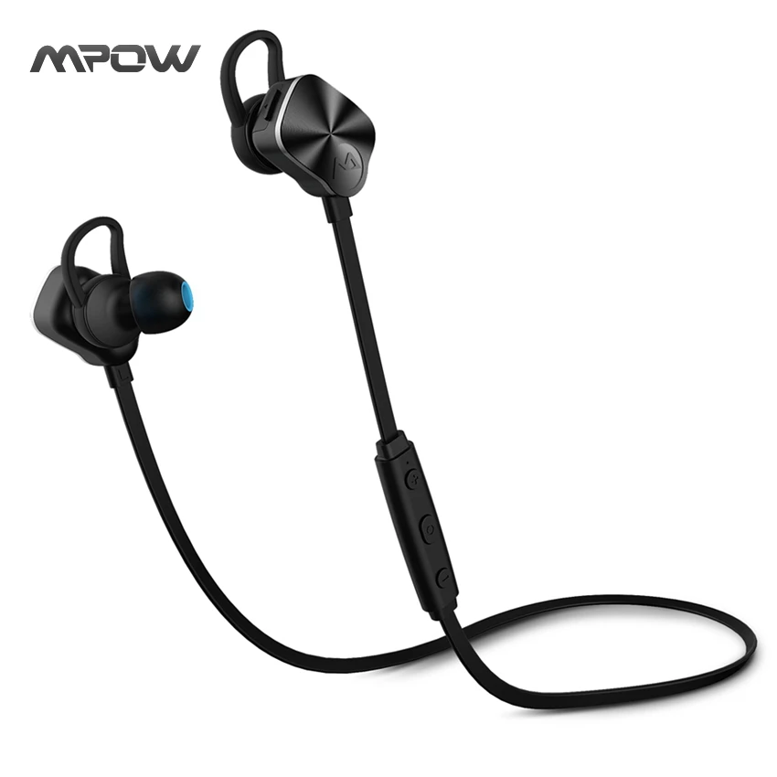 Metal MBH29 Mpow Wolverine Bluetooth 4.1 Headset Wireless Headphones In-Ear Remote Sport Mic Stereo Headset Non-Magnetic Control