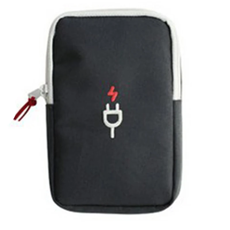 Новые Оксфордские мини-наушники кабель для передачи данных USB путешествия Портативный Дело Организатор сумки для хранения для наушников для монет - Цвет: Black