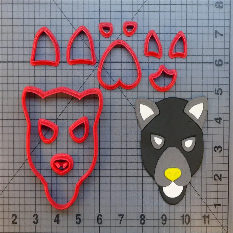 

Black Panther Cookie Cutter Set Custom Made 3D Printed Biscuit Cake Decorating Tools Kitchen Accessories