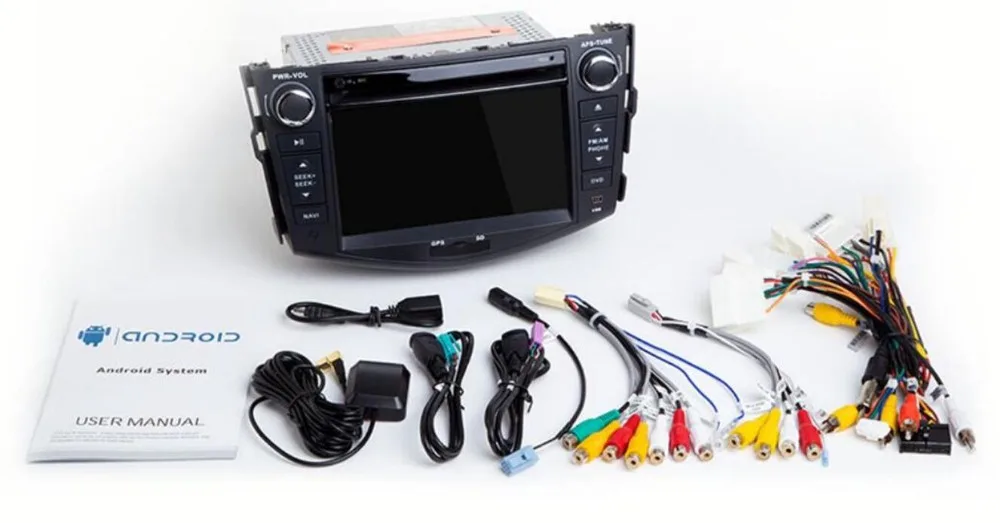 Best Quad Core 1024*600 HD Screen 2 Din Android 8.1 Car DVD for Toyota Rav 4 RAV4 Audio Video Stereo GPS Navigation Radio RDS 4G Wifi 4