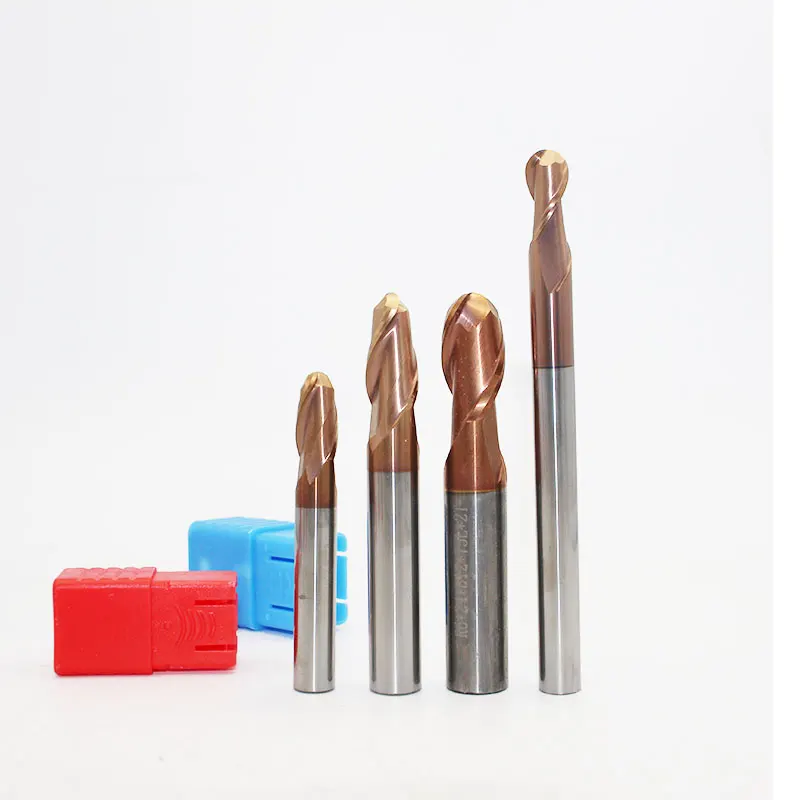 

1pc carbide Ball nose End Mill 10mm 12mm Groove Milling Cutter HRC55 HRC45 2F EndMills CNC tool lengthened 100L 150L