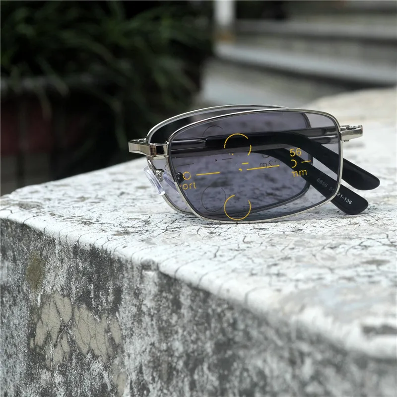 

Fold Progressive Multifocal glasses Transition Sunglasses Photochromic Reading Glasses Men Points for Reader Near Far sight NX