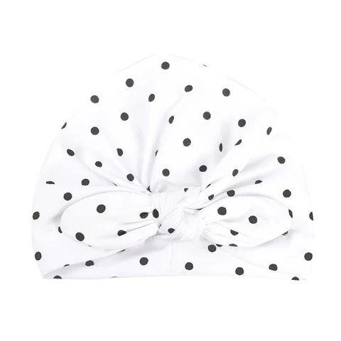 8 Colors Cute Dot Pattern Baby Hat Thermal Caps For Infant Newborn Kid Unisex Stylish Fashion Cotton Printed Cap for Toddlers