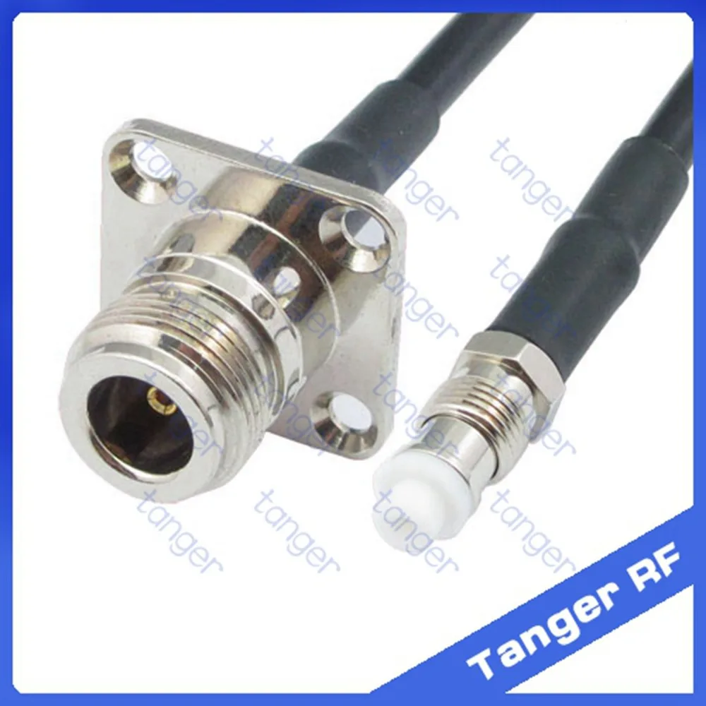 

Hot Selling FME female jack to N female jack 4four hole panel RF RG58 Pigtail Jumper Coaxial Cable 20inch 50cm High Quality