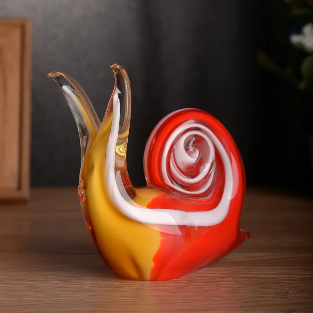 

Crystal Snail Art Ornament Collectible Figurine Fashion Animal Statue Cute Birthday Christmas Gift Table Office Decoration