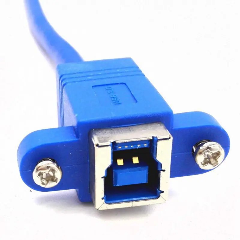 90 градусов правый угловой USB3.0 Тип B папа к Женский удлинитель с панельным
