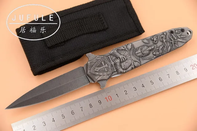 

JUFULE Original Made Crusader 9Cr18MoV folding camping hunting pocket Survival EDC tool Tactical outdoor flipper kitchen knife