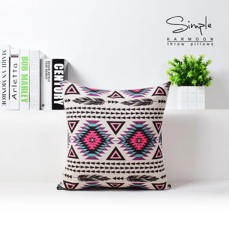 Прямая поставка наволочка Kilim с геометрическим рисунком льняная хлопковая в