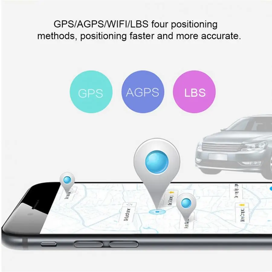 Миниатюрный GPS локатор для детей и старшего возраста|Брелок с сигналом от потери|